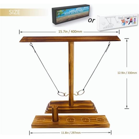 Hook and Ring Game for Adults - Hook and Ring Interactive Game with Shot Ladders - Picture 2 of 6